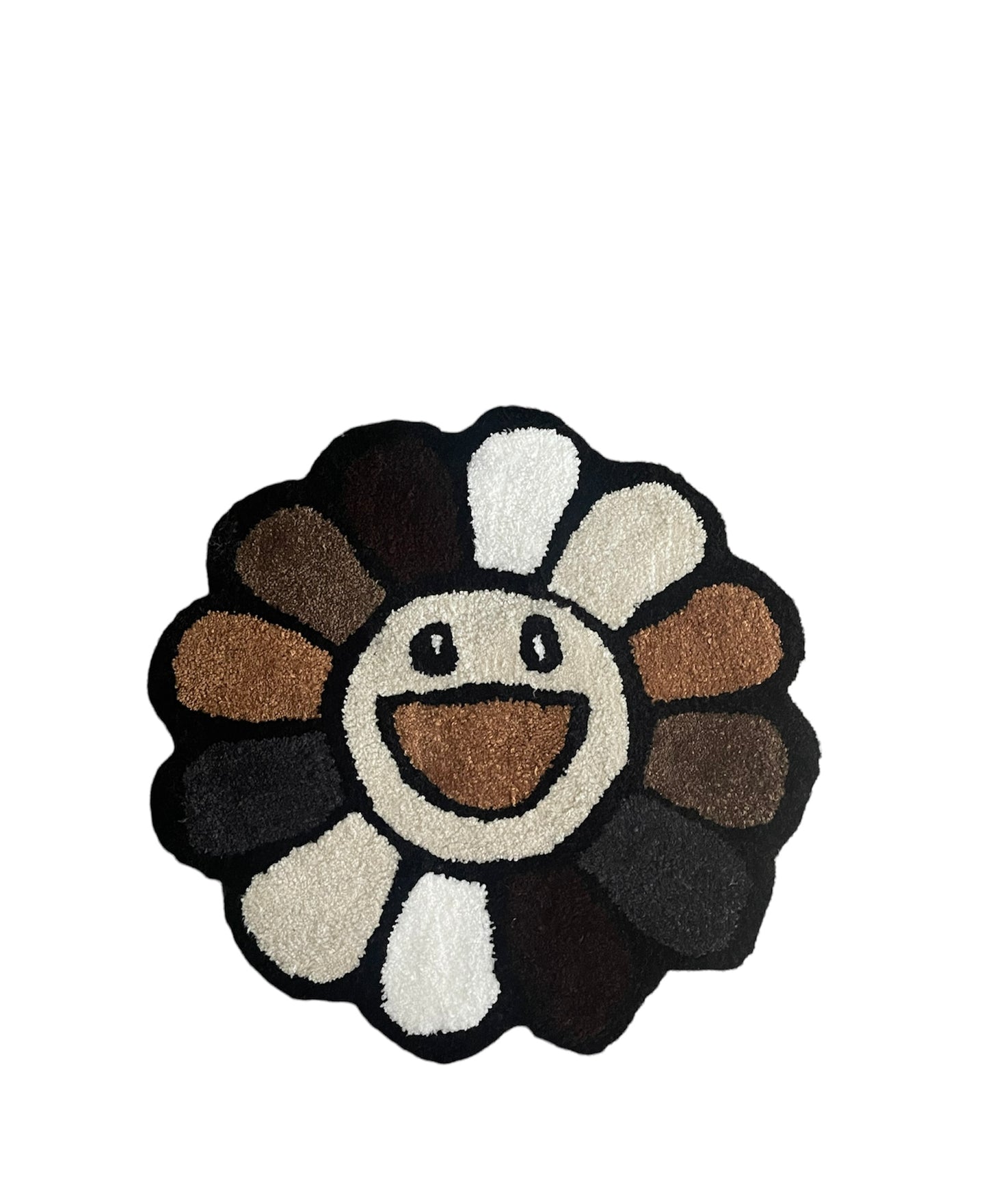 Brown flower rug